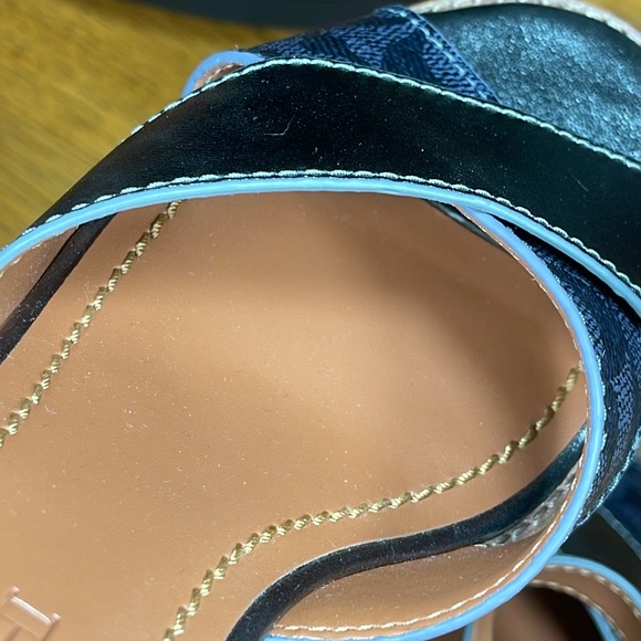 COACH CROSS BAND HIGH WEDGE SANDAL - Picture 12 of 16